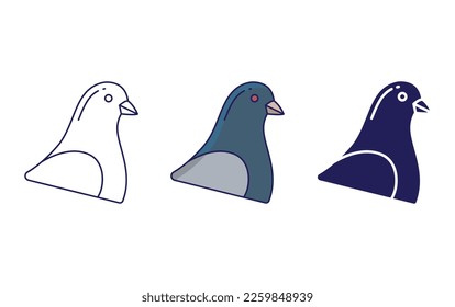 Pigeon bird icon vector illustration