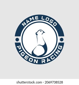 Pigeon bird logo design vector