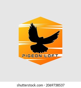 Pigeon bird logo design vector