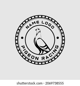 Pigeon bird logo design vector