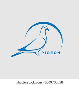 Pigeon bird logo design vector