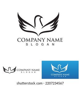 Pigeon bird logo vector icon illustration design template