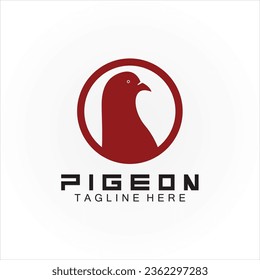 Pigeon bird logo vector icon illustration design template