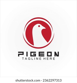 Pigeon bird logo vector icon illustration design template