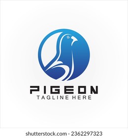 Pigeon bird logo vector icon illustration design template
