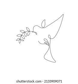 pigeon. bird of peace. not war. vector banner on white background. Vector illustration.	