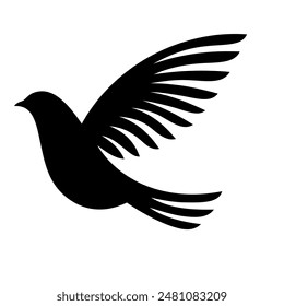 Silueta de Pájaro Paloma. Imagen de Vector