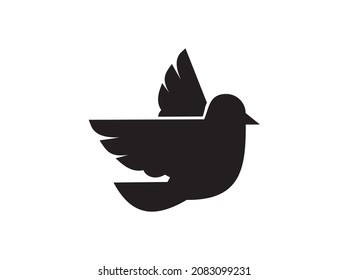 pigeon birds icon. dove silhouette vector.