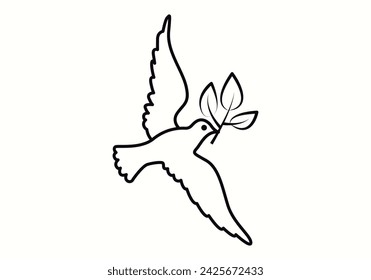 Pigeon black icon on white background.