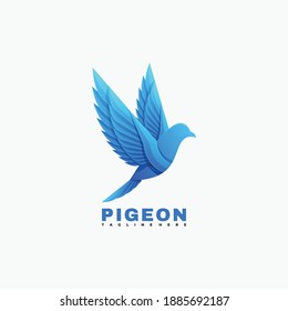 Pigeon Colorful Logo Design stock image