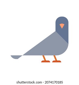 pigeon flat clipart vector illustration