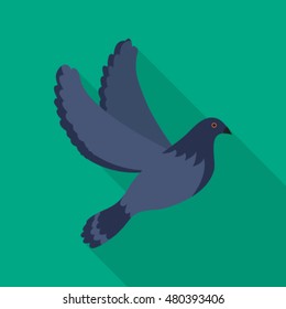 pigeon flat icon. You can be used pigeon icon for several purposes like: websites, UI, UX, print templates, promotional materials, info-graphics, web and mobile phone apps.