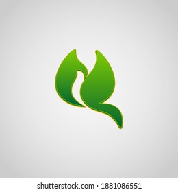 Pigeon flying illustration modern vector design