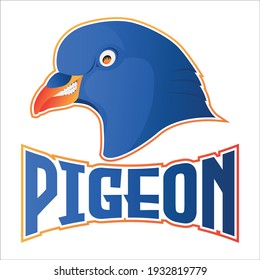 Pigeon head gaming logo, vector icon, symbol.