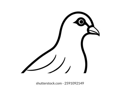 pigeon headd clipart vector illustration

