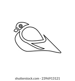 pigeon icon on a white background, vector illustration