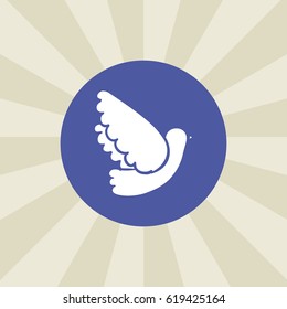 pigeon icon. sign design. background