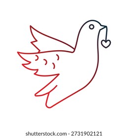 Ícone de pombo com fundo branco vetor ilustração stock