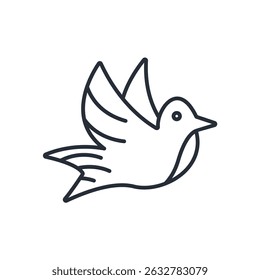 pigeon icons isolated on White Background. Flat style design