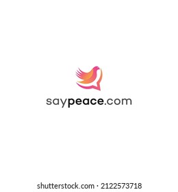 Pigeon Illustration Vector design Logo