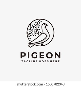 Pigeon Illustration Vector Template. Suitable for Creative Industry, Multimedia, entertainment, Educations, Shop, and any related business