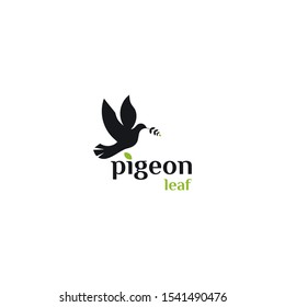 pigeon leaf tree logo vector icon download on white background