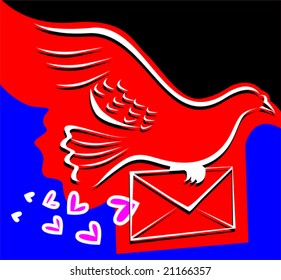 pigeon with a letter	