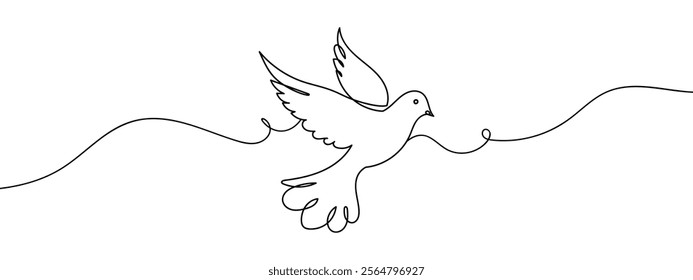 pigeon line art vector illustration with transparent background.