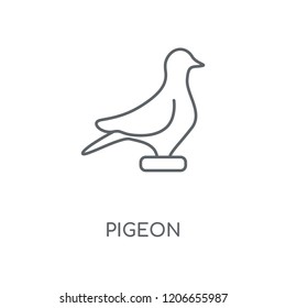 Pigeon linear icon. Pigeon concept stroke symbol design. Thin graphic elements vector illustration, outline pattern on a white background, eps 10.