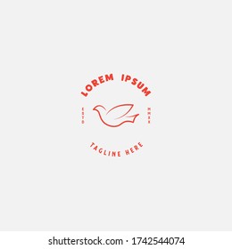 Logo de Pigeon. Plantilla vectorial de diseño de logotipo de aves