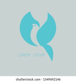 pigeon logo design.  bird log symbol and icon. dove logovector and illustration.