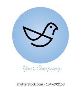 pigeon logo design.  bird log symbol and icon. dove logovector and illustration.