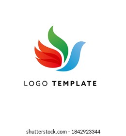 Pigeon logo design. Minimalizm style symbol vector illustration