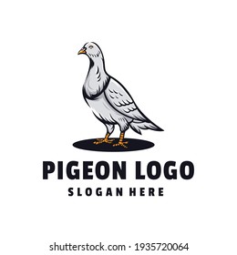 pigeon logo design vector template