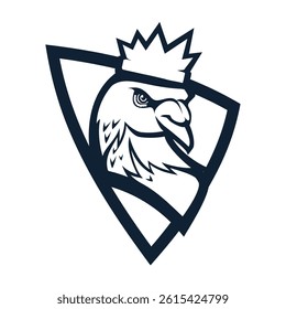 pigeon logo king vector art