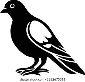 Pigeon Logo Monochrome Design Style