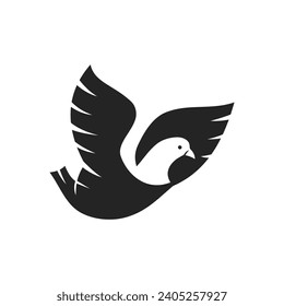 Pigeon Logo template Isolated. Brand Identity. Icon Abstract Vector graphic