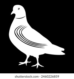 pigeon logo vector silhouette design