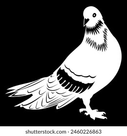 pigeon logo vector silhouette design