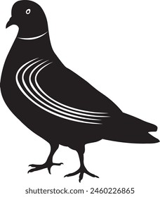 pigeon logo vector silhouette design
