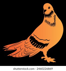 pigeon logo vector silhouette design
