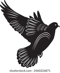 pigeon logo vector silhouette design