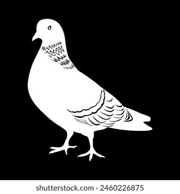 pigeon logo vector silhouette design