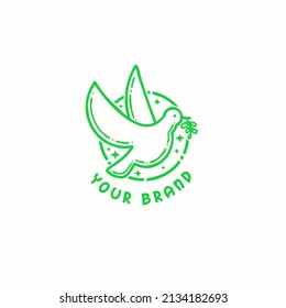 pigeon mascot logo vector illustration