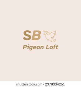  pigeon minimalist logo design vector Pro .