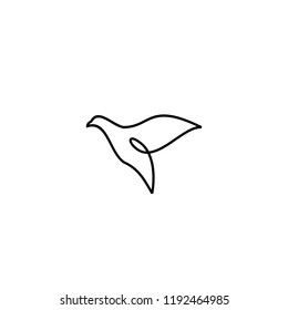 pigeon mono line logo icon designs vector