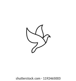 pigeon mono line logo icon designs vector