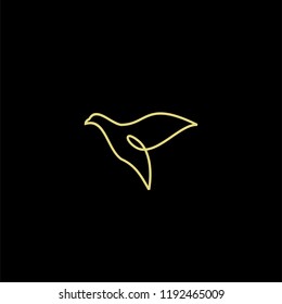 pigeon mono line logo icon designs vector