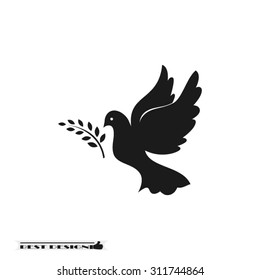 Pigeon Olive Leaf Icon