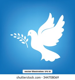 Pigeon Olive Leaf Icon.